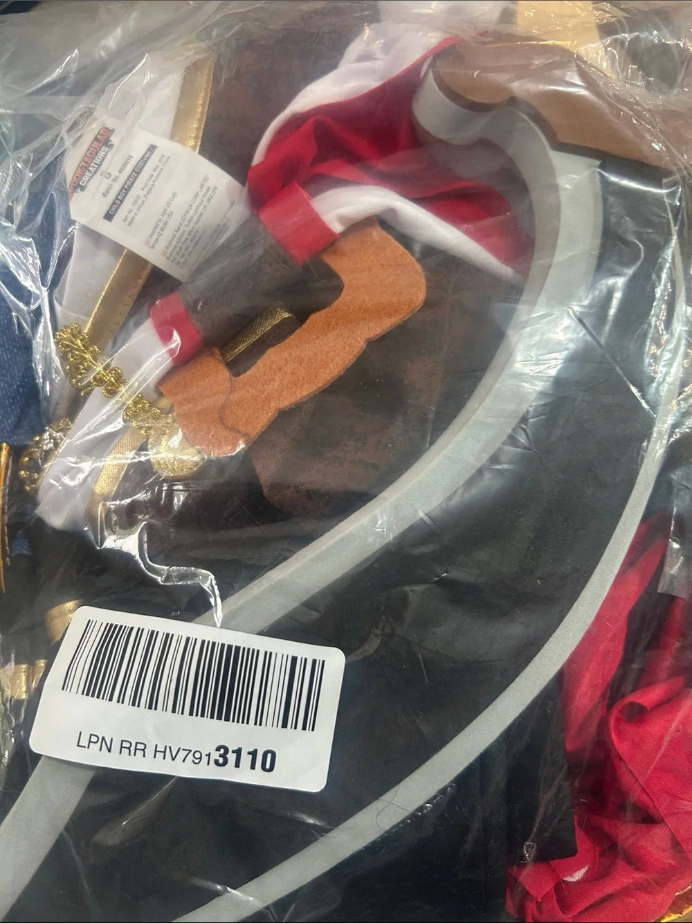 Kids Pirate Costume Set - Black and Red